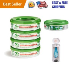Eco-Friendly Refill Rings for Diaper Genie   For 1,088 Diapers, 4 Pack
