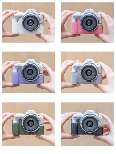 PU Leather Camera Bag Case Cover Base Belt For Canon R10 R8 R7 R5 R6 R6II RP - Picture 23 of 49