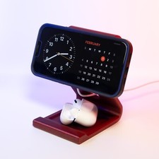 iPhone MagSafe Holder Sleek Phone Stand Magnetic Charging Station Minimalist