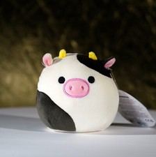 New Squishmallows Kellytoy 4 Connor the Cow Plush Toy with Tags
