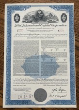 1968 Ford International Capital Corporation Bond Stock Certificate Automotive