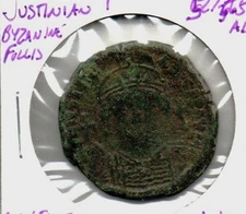 Byzantine Follis - Justinian I 527-565AD - Constantinople Mint