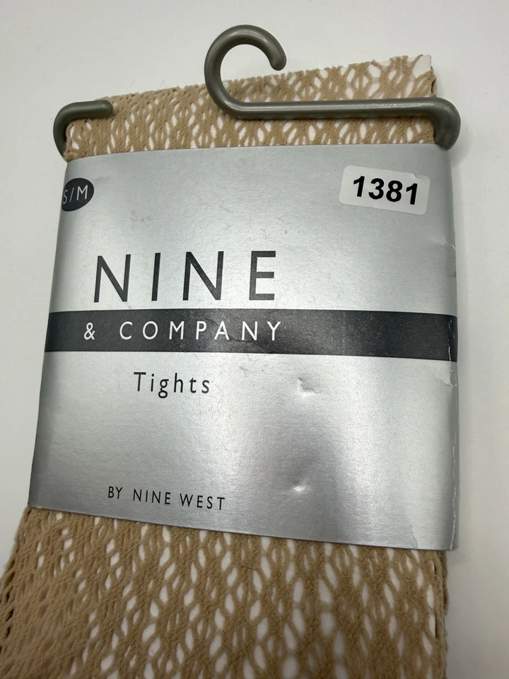 Medias de encaje Nine & Company by Nine West S/M patrón de red desnuda 100 % nailon nuevas con etiquetas Foto 4 de 4