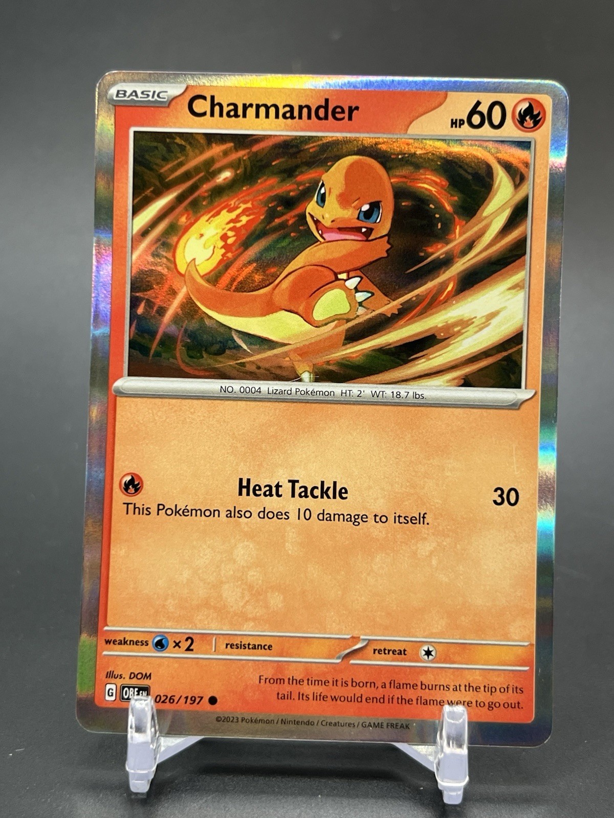 2023 Pokemon Obsidian Flames CHARMANDER 26 holo