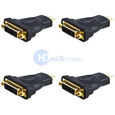 HDMI Male to DVI-D Female Adapter Gold Plated Connector - LOT of 4