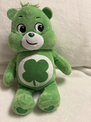 Care Bears Unlock The Magic Basic Fun Good Luck Teddy Bear Green Plush Toy 10 in
