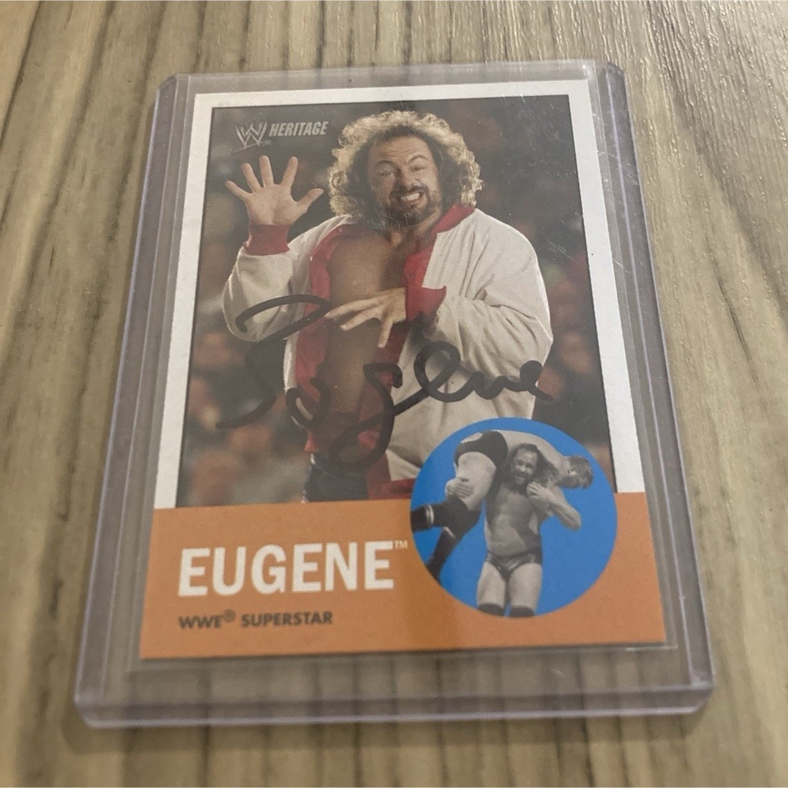 Topps 2005 WWE Heritage Eugene Autographed Wrestling Card #18