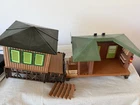 Vintage Playmobil 3826 Forest Ranger Log Cabin Set - Canoe, Figures, Animals