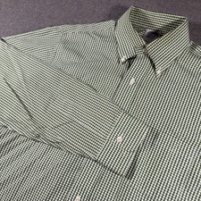 Brooks Brothers Button Down Men 15.5-34 Green Gingham Regent Supima Cotton Shirt