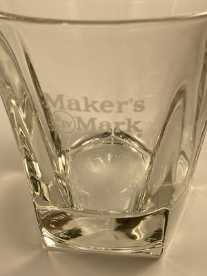 Libbey Duratuff USA Maker's Mark Bourbon Whiskey Rocks Glasses Set of 2 -Barware