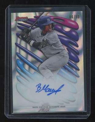 2023 Bowman's Best #SHA-BM Brando Mayea Shellacked Auto Lava Refr. 04/50