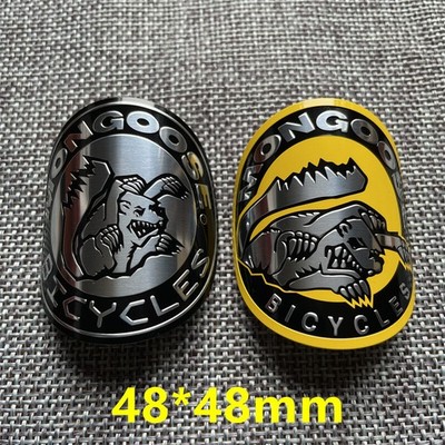 2pcs mongoose Vintage Bicycle Head Badge Tag Bike Emblem Decals Stickers