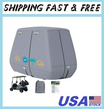 800D Waterproof Golf Cart Cover 2/4/6 Passenger, Heavy Duty Solution-Dyed