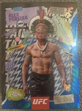 2025 Topps Chrome UFC Alex Pereira Numbered 123/150 Tailor Made BLUE Refractor