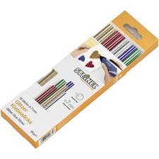 Image of Steinel Hot Melt Glue Sticks 7mm Gold/Silver/Green/Blue/Red 16pcs