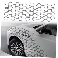 38''x12'' Honeycomb Car Side Body Stickers Hexagonal Graphics Decals Black