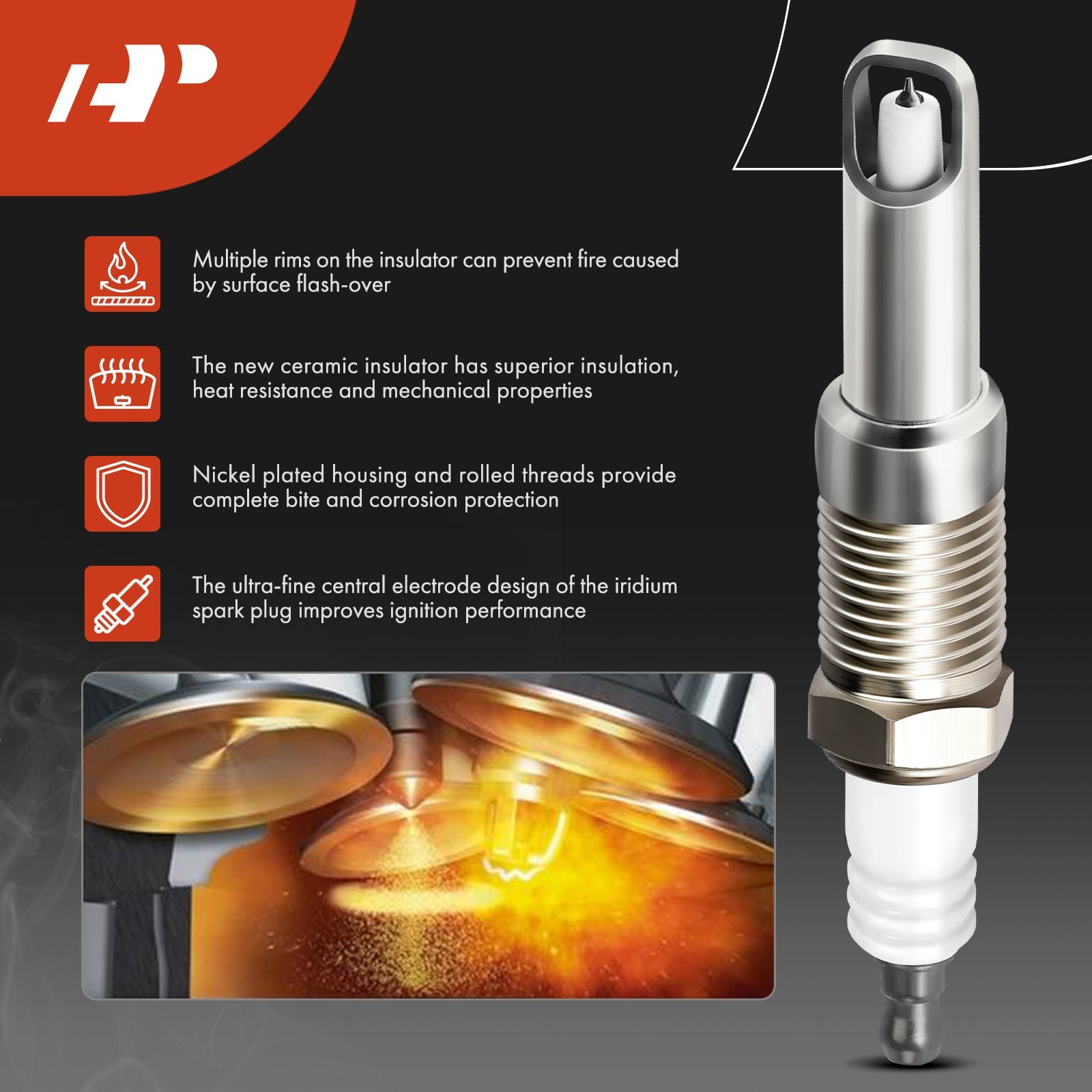 A-Premium 8x Red Ignition Coil & 8x Platinum Spark Plug Kit for Ford F-150 04-07