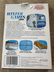 1987 NES Acclaim Winter Games Box CIRCLE SOQ + MANUAL NO SLEEVE NO GAME