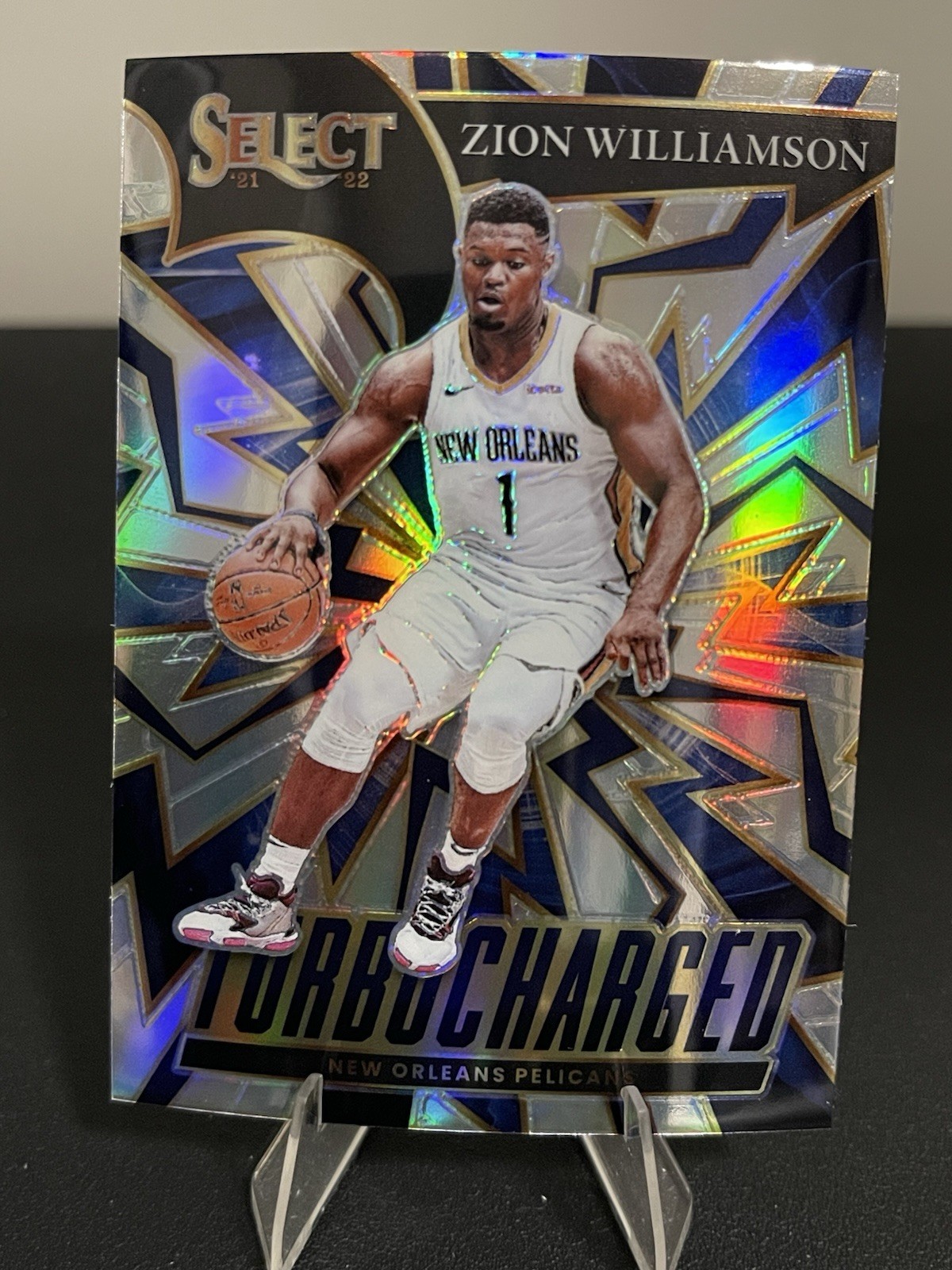 2021-22 Panini Select - Turbocharged Zion Williamson #1 Silver Prizm