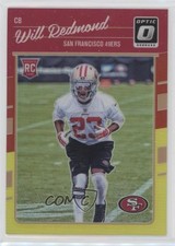 2016 Donruss Optic Rookies Red & Yellow Will Redmond #147 0op6