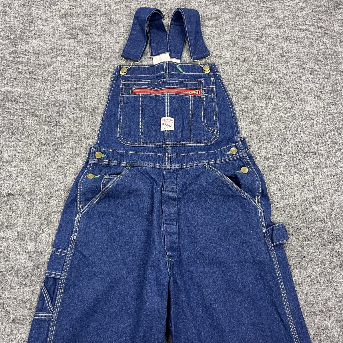 Vintage Pointer Brand Overalls Mens 30x32 Blue Denim Carpenter