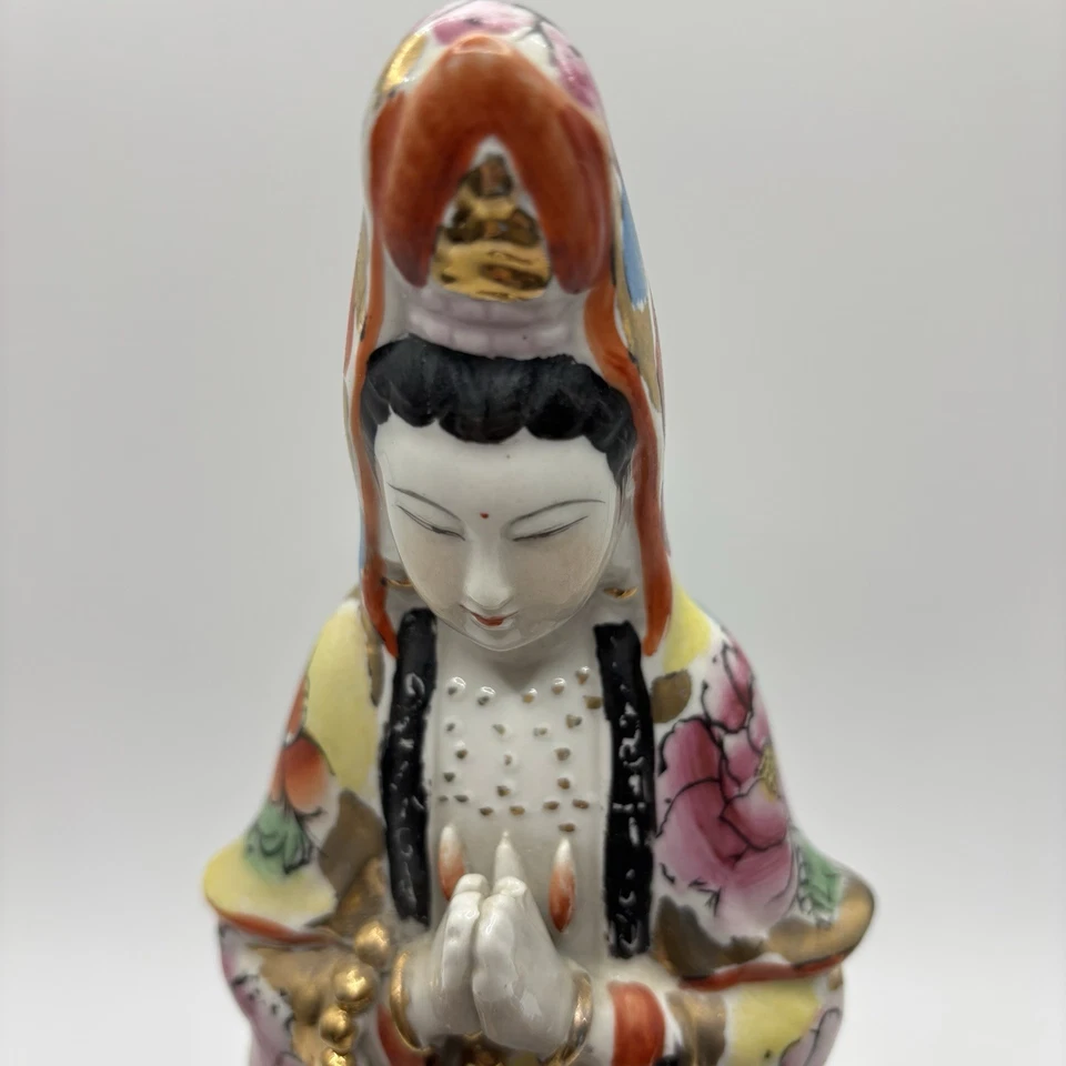 ANTIGUA ESTATUA CHINA BLANC DE CHINA SENTADA GUAN YIN DE 1900 - KWAN YIN Foto 2 de 4