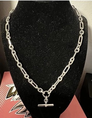 David Yurman 925 Sterling Silver Lexington Chain Necklace & Pavé 18 inches