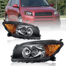 Pair Headlight Assembly Compatible with 2006 2007 2008 Toyota RAV4 Headlights He