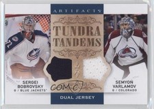 2014 Upper Deck Artifacts Blue Dual Jersey Semyon Varlamov Sergei Bobrovsky 1o3