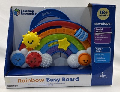 Learning Resources Rainbow Busy Board, Fine Motor Skills, Toddler Sensory Table.
