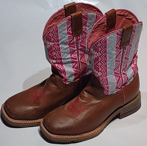 Roper Childs Aztek Square Toe Boots Size 9