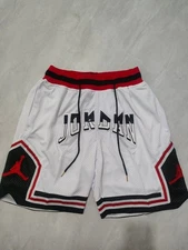 Michael Jordan White-Red Pocket Basketball Shorts