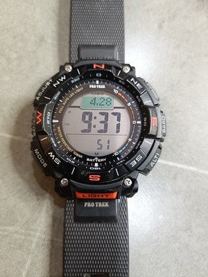 CASIO PRO TREK PRG-340 Tough Solar Triple Sensor Digital Watch Black