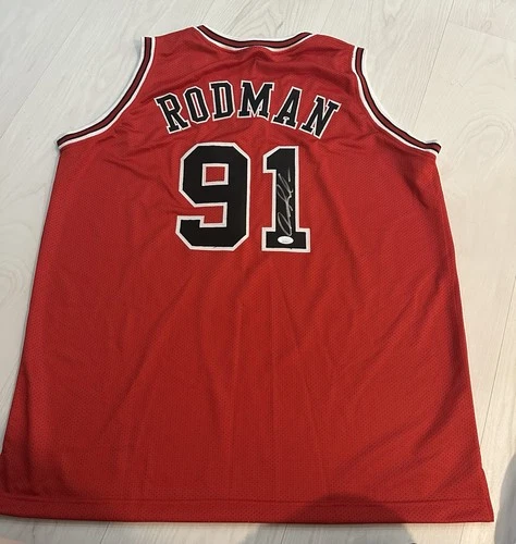 Dennis Rodman Custom Signed Jersey #91 NBA INSCRIBED Chicago Bulls JSA COA 🏀