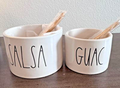 RAE DUNN 'Artisan Collection' Guacamole and Salsa Dip Bowl Dish Set - NEW IN BOX