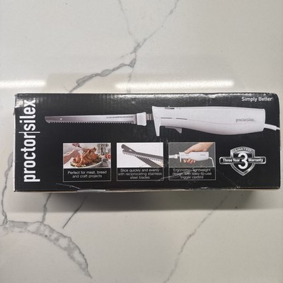 Proctor - Silex Electric Knife, Ergonomic Design, White, 74311 - NEW/SEALED