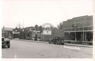 Street View Rudyard MI Michigan #4 RPPC Photo Postcard COPY