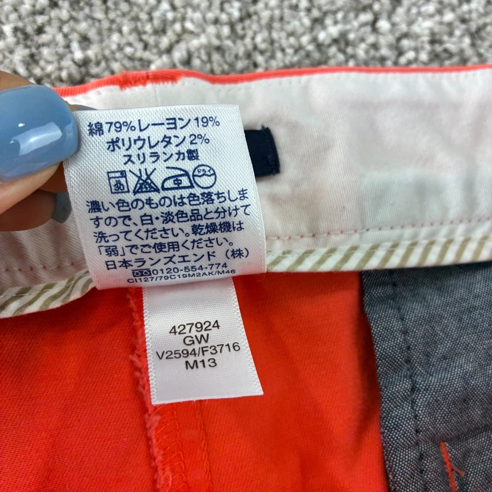 Pantalones Cortos Lands End Para Mujer Calce 2 Rojo Coral Mezcla de Algodón Talla 16 Informales Vacaciones Foto 4 de 4