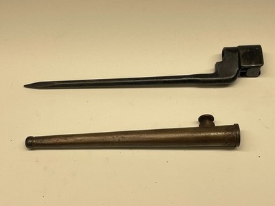 British Lee Enfield No. 4 Mk II Spike Bayonet With Scabbard