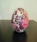 Vintage Ceramic Large Floral Egg Floral Pattern Decorative  — photo 2