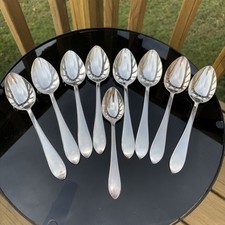 1847 Rogers Bros Silverplate Korea Flatware 8 Soup Spoons 1 Teaspoon