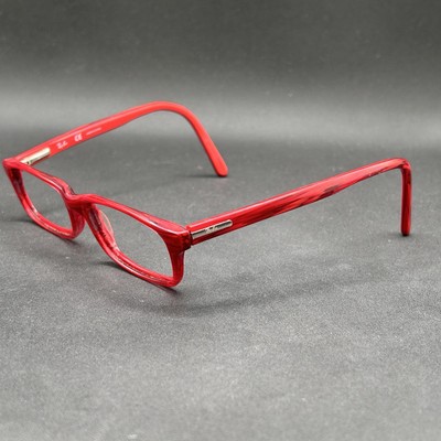 Ray-Ban RB 5080 2090 Eyeglasses Frame Red w/ Grain Pattern 49-15-140 Used