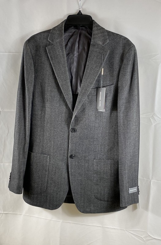 Michael Kors Men's Keates Classic Fit Herringbone Blazer Charcoal Grey 38R NWT