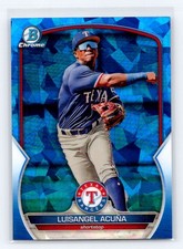 2023 Bowman Chrome Sapphire Edition #BCP-230 Luisangel Acuna Texas Rangers