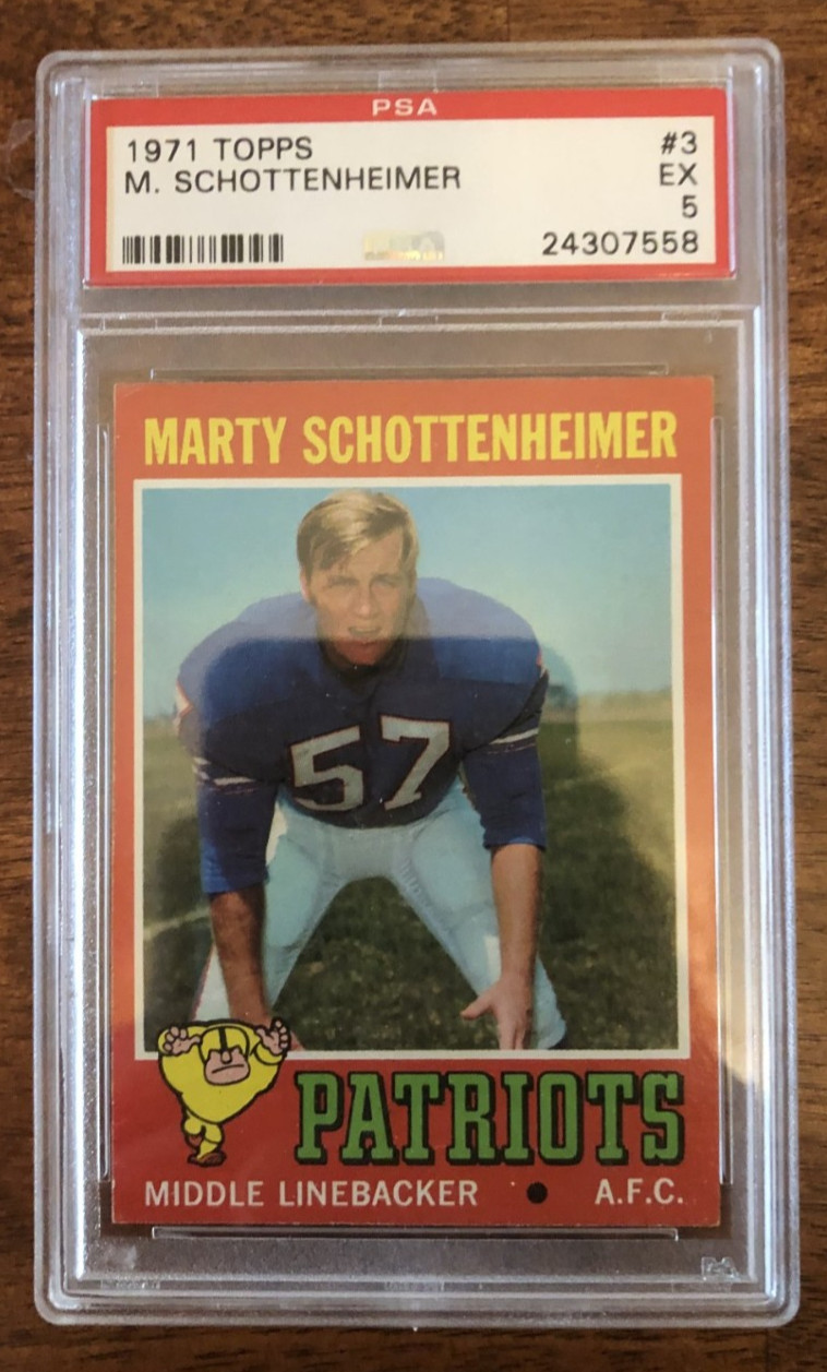1971 Topps #3 Marty Schottenheimer PSA 5