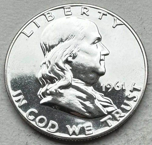 1961 Proof Franklin Half Dollar 90% Silver-INV#8829
