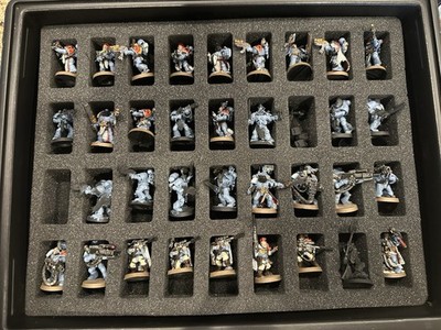 Warhammer 40K Space Wolves Firstborn Mostly Painted Mixed Lot Case Included