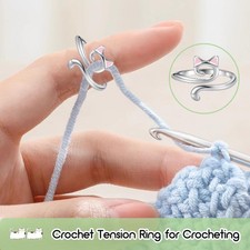 3pcs/set Crochet Loop Ring Thread Ring Crochet Yarn Guide Accessories Ring