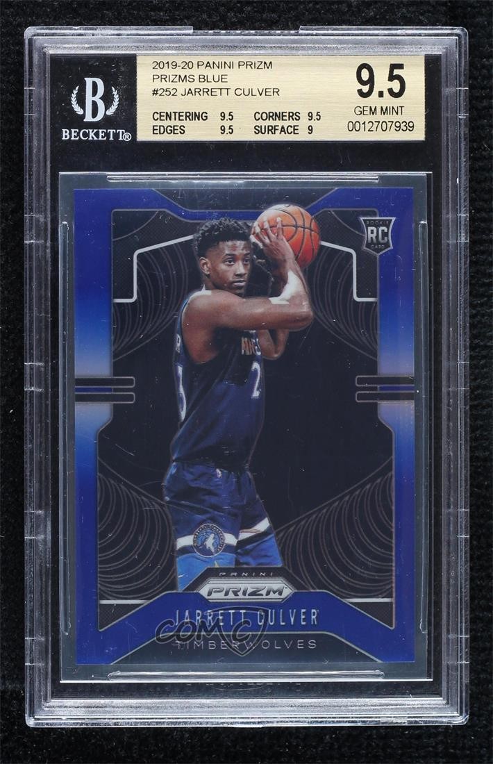 2019 Panini Prizm Blue 40/199 Jarrett Culver #252 BGS 9.5 GEM MINT Rookie RC zb3