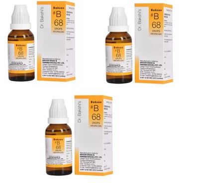 Bakson s B68 Neuralgia Drops Homeopathy Nerve Pain & Muscle Discomfort | 3×30ml